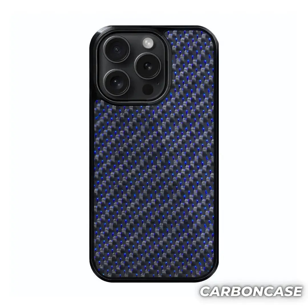 iPhone Carbon Fiber Case (MagSafe) CarbonCase Reflective Weaved Carbon Fiber Blue / iPhone 12