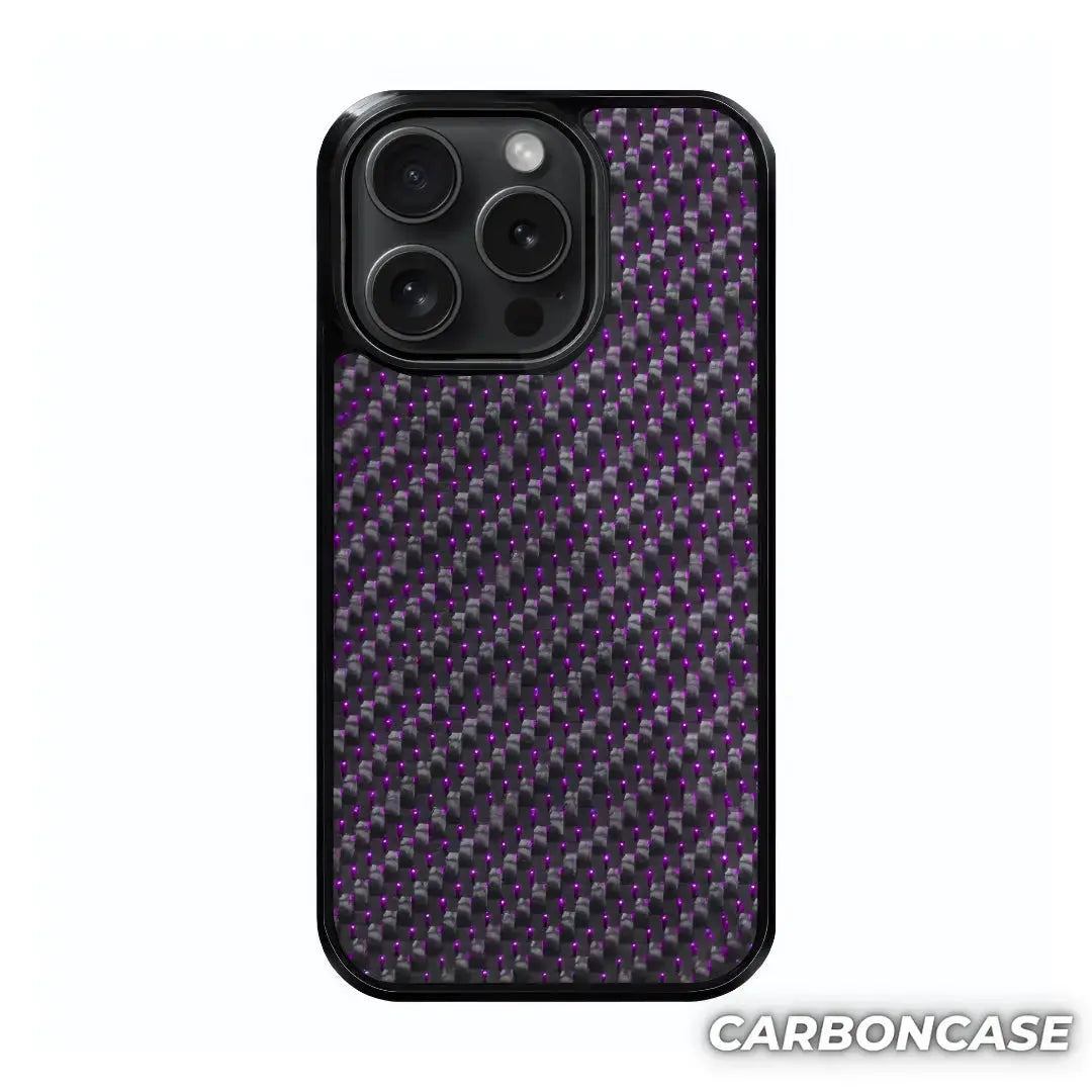 iPhone Carbon Fiber Case (MagSafe) CarbonCase Reflective Weaved Carbon Fiber Purple / iPhone 12