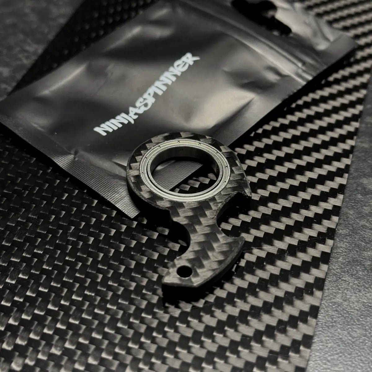NinjaSpinner Carbon Fiber Keychain